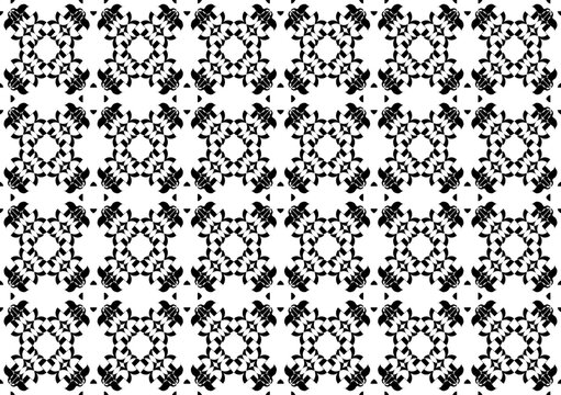 black and white seamless pattern wallpaer textile monocrome tile.  