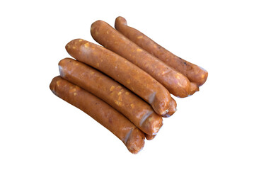 Group of Sausage isolated on white background