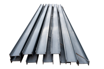 High carbon metal steel for construction site isolated on white background