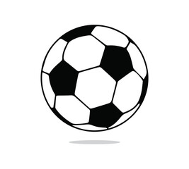 Naklejka premium Soccer ball icon, flat vector design