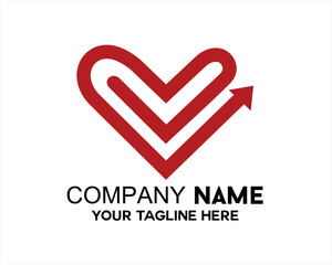 love symbol with arrows outline vector