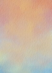 Evening light sky watercolor background for decoration on summer holiday event and fairy tales concept.