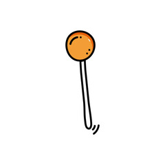 Lollipop doodle hand drawn vector illustration isolated on white background