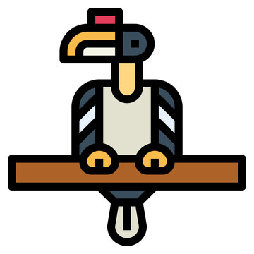 recommend clip art: hornbill filled outline icon style