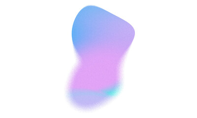 Abstract pastel neon holographic blurred grainy shaped gradient on white background texture. Colorful digital grain soft noise effect pattern. Lo-fi multicolor vintage. Metamodern Style.