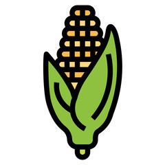corn filled outline icon style