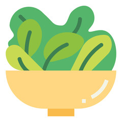 salad greens flat icon style