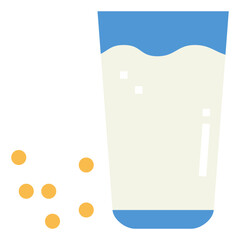 soy milk flat icon style
