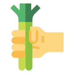 spring onion flat icon style