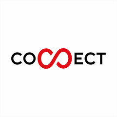 Connect word design with infinity symbol on letter N.