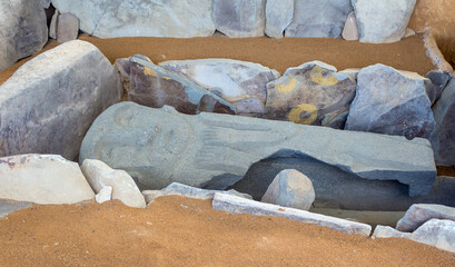 San Agustin (San Agustín), Huila, Colombia : pre-columbian megalithic sculptures in the...