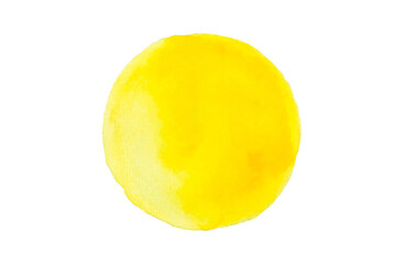 Yellow watercolor circle, background, element