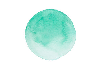 Green watercolor circle, background, element