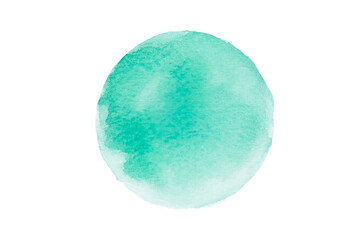 Green watercolor circle, background, element