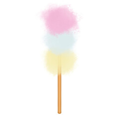 Cotton Candy Decorative Illustration Art Element Colors