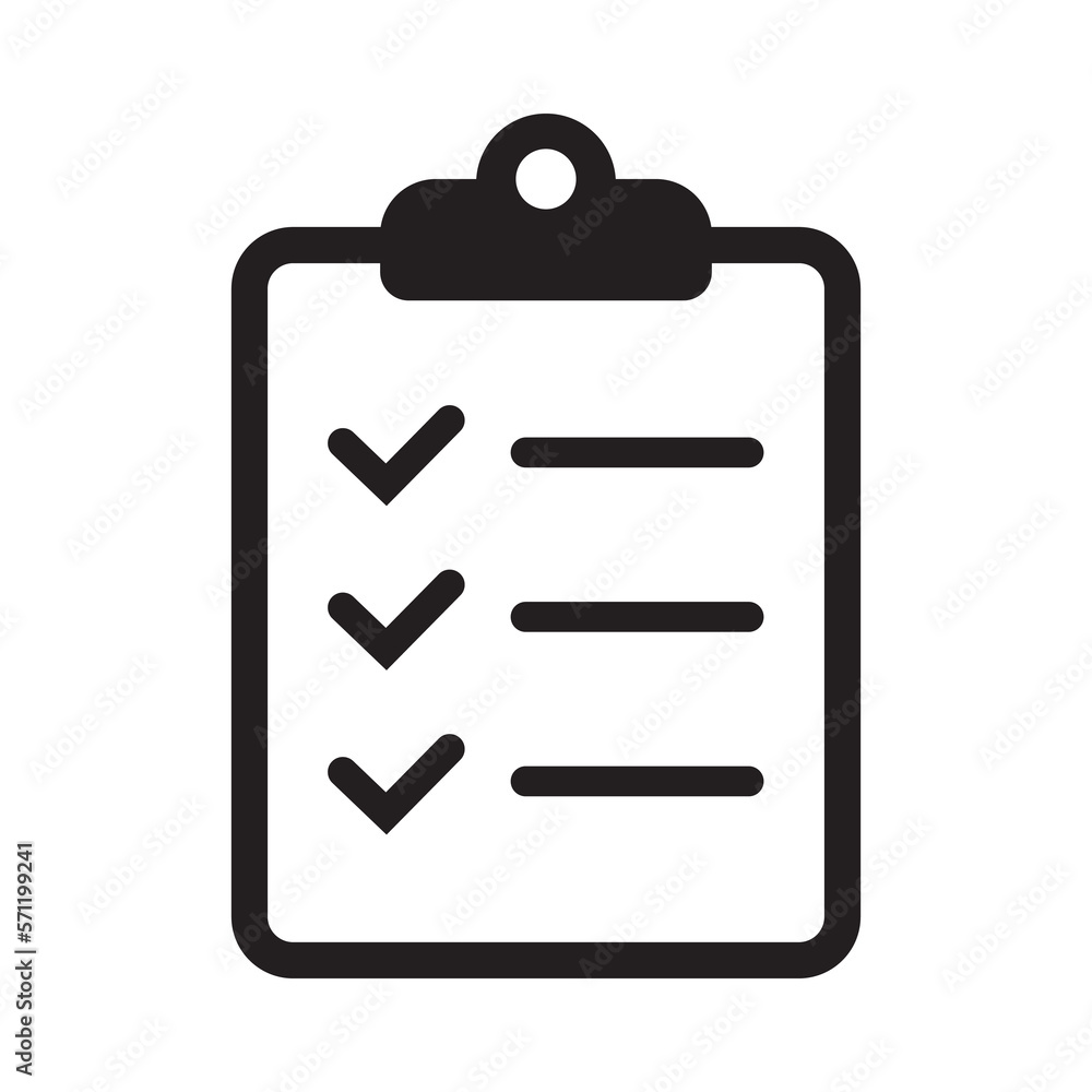 Poster clipboard and checklist icon. project management, questionnaire icon. to do list vector icon for web