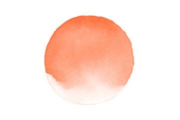 Orange watercolor circle, background, element - 571199851