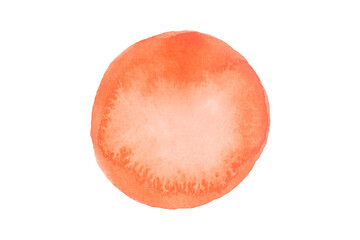 Orange watercolor circle, background, element