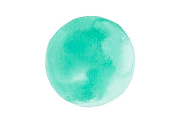 Green watercolor circle, background, element