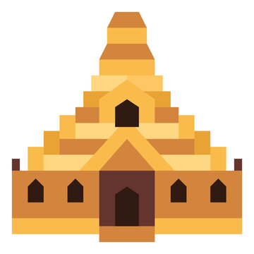dhammayangyi temple flat icon style