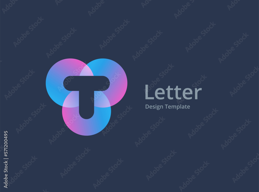 Wall mural letter t logo icon design template elements