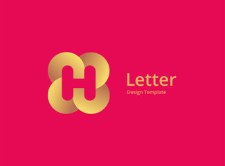 Obraz premium Letter H logo icon design template elements