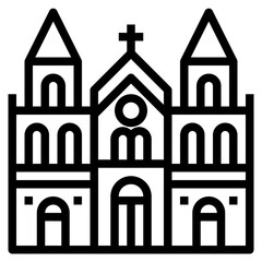 church line icon style