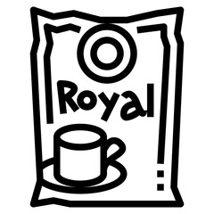 myanmar tea line icon style