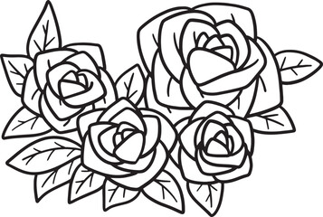Floral Frame Isolated Coloring Page for Kids