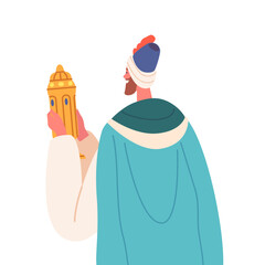 Biblical Magi Balthazar Also Known As The Wise Man And Generous King From The East Who Followed A Star To Bethlehem