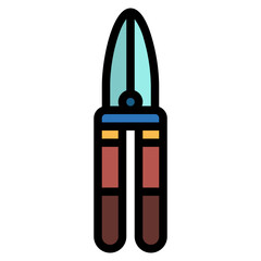 garden shears filled outline icon style