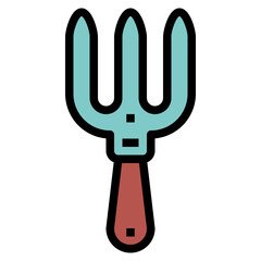 hand fork filled outline icon style