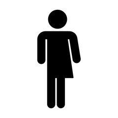 Fototapeta na wymiar Vector image of an icon of a person of neutral gender, an icon for a restroom