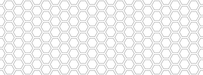 hexagon geometric pattern. seamless hex background. abstract honeycomb cell. vector illustration. design for the background flyers, ad honey, fabric, clothes, texture, textile pattern - 571203043