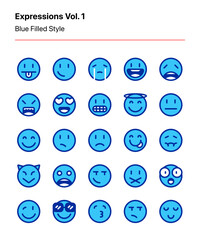 The first volume of customizable expressive face icons covering basic and common expressions. Perfect for apps, websites, graphic design, advertising, marketing, social media, and other projects