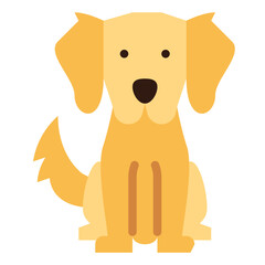 Golden Retriever flat icon style