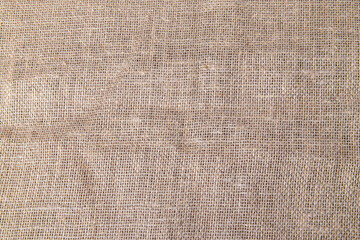 Burlap background. Natural fabric. Space for text