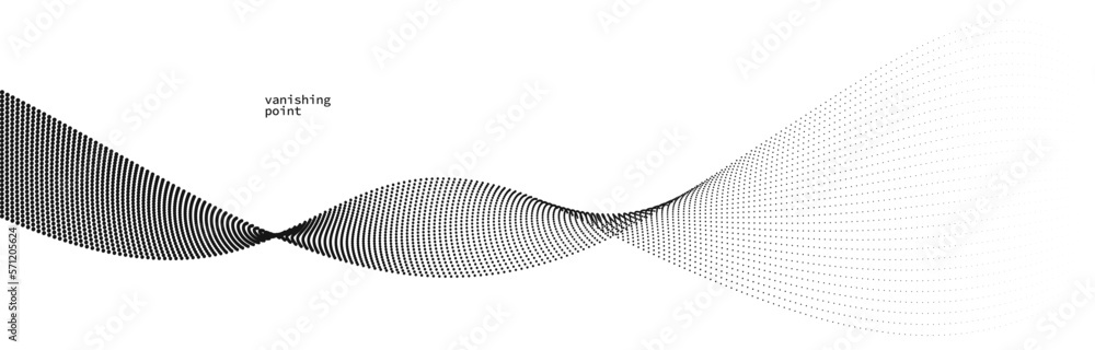 Poster smooth and relaxing shape vector abstract background with wave of flowing particles, curve lines of 