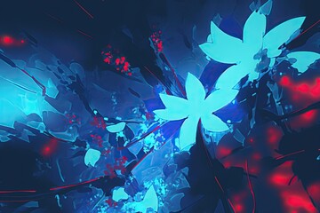 Obraz na płótnie Canvas Abstract glowing blurred floral background. Generative AI