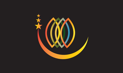 moon logo. moon star logo