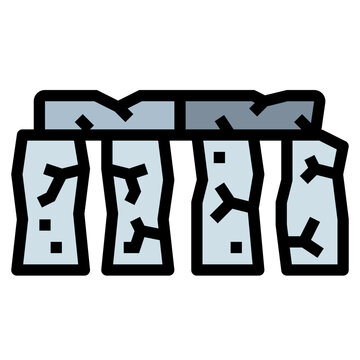 recommend clip art: stonehenge filled outline icon style