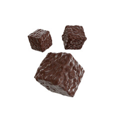 Chocolate isolated on transparent background 3d Illustration