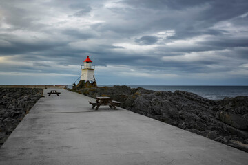 
Old lighthouse in Laukvik, Lofoten, Nordland, Norway