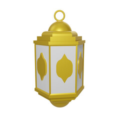 Lantern Ramadan eid al fitr isolated on transparent background 3d Illustration