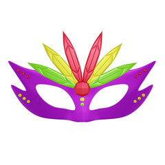 Mardi gras isolated on transparent background 3d Illustration © Dystburn