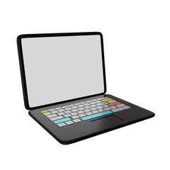 Laptop isolated on transparent background 3d Illustration
