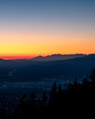 sunrise in the mountains