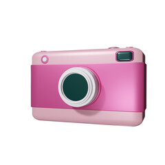 Camera isolated on transparent background 3d Illustration