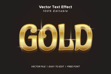Editable text effect - Golden text style concept
