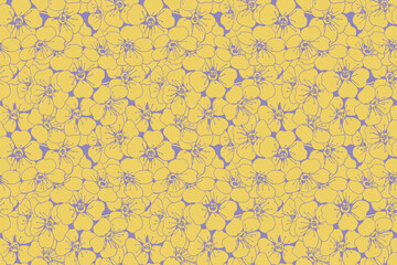 Floral pattern seamless vector background. Foliage and flower wallpaper design of nature.